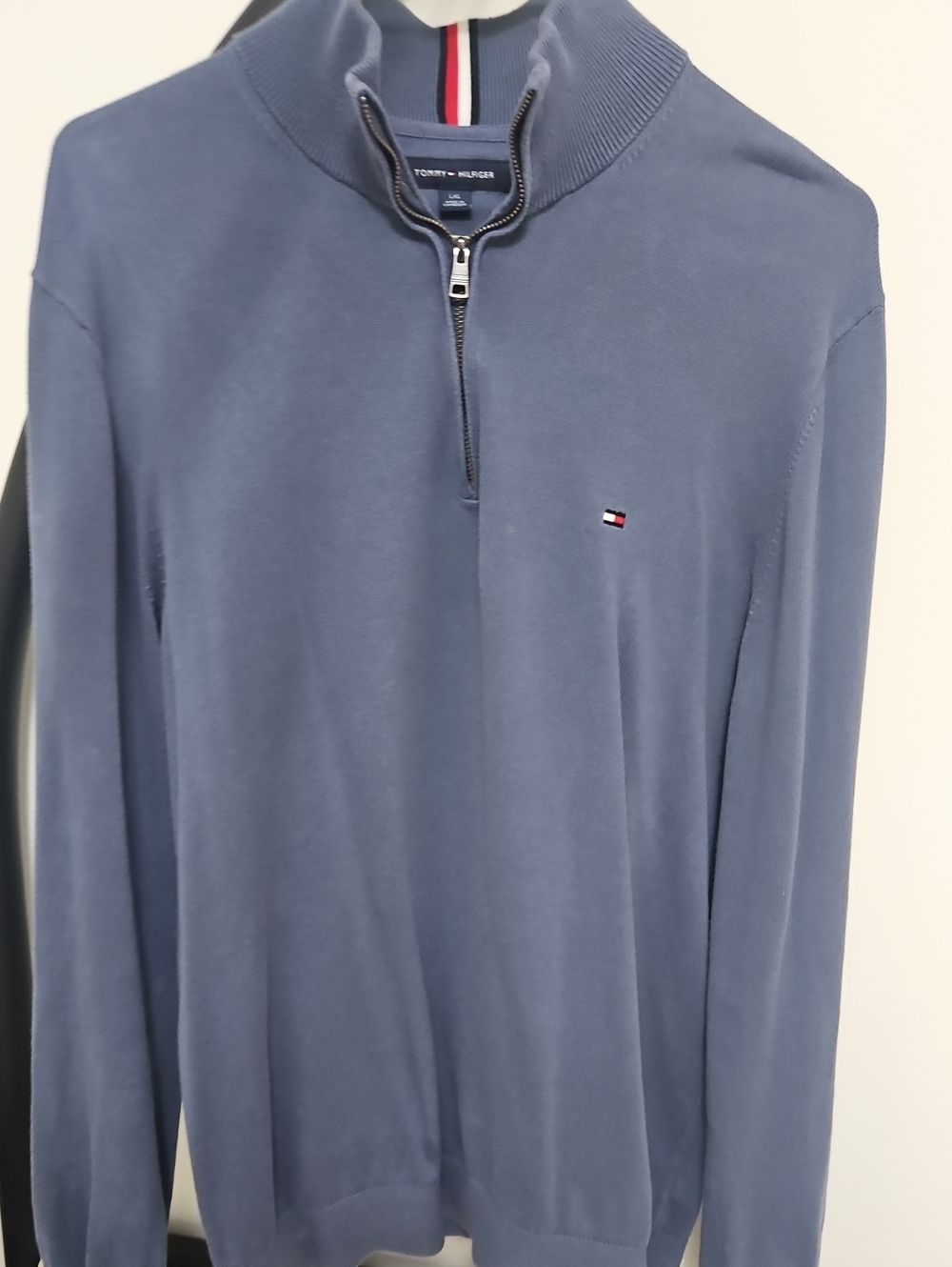 Tommy Hilfiger Men's Slate Blue Half-Zip Pullover Sweater